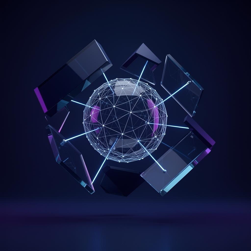 Abstract software dashboard composition
